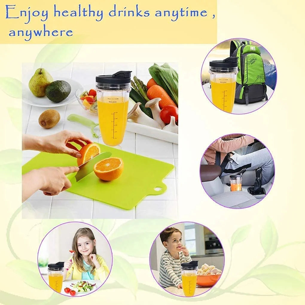 24Oz Replacement Blender Cup, BPA Free, for Nutri Ninja Auto IQ, 2 Pack