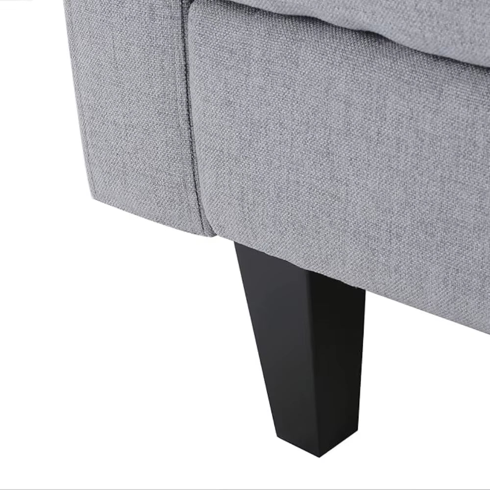 Sofasset, Modular Sectional Sofa with Reversible Chaises,Square Armrests and Comfortable Padded Backrests, L Shaped Corner Sofá