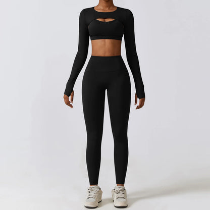 Women 2/3pcs Workout Outfits Yoga Sets, Sportswear,Workout Clothing