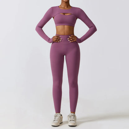 Women 2/3pcs Workout Outfits Yoga Sets, Sportswear,Workout Clothing