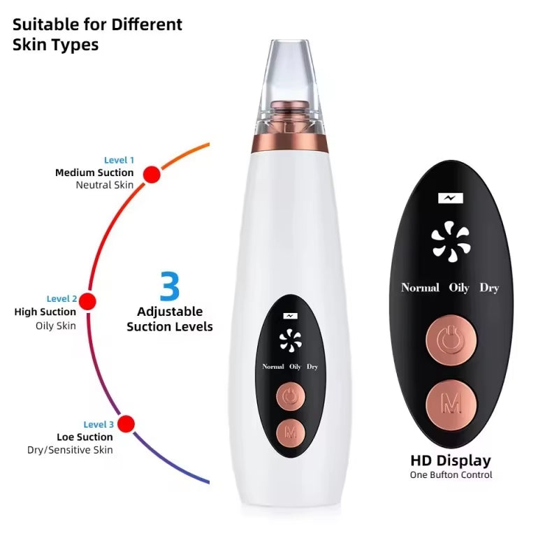 Professional Facial Blackhead Removar,Electric Pimple Acne Vacuum Pore Cleane Face Skin Care Tool Personal SPA Beauty Instrument