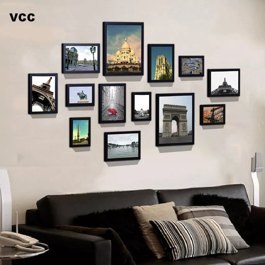 13Pcs/Set Wood Picture Frames for Wall Hanging, Photo Frame