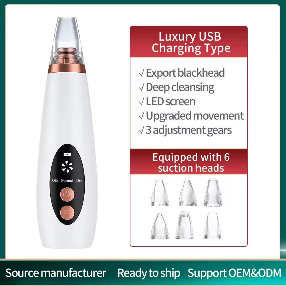 Professional Facial Blackhead Removar,Electric Pimple Acne Vacuum Pore Cleane Face Skin Care Tool Personal SPA Beauty Instrument