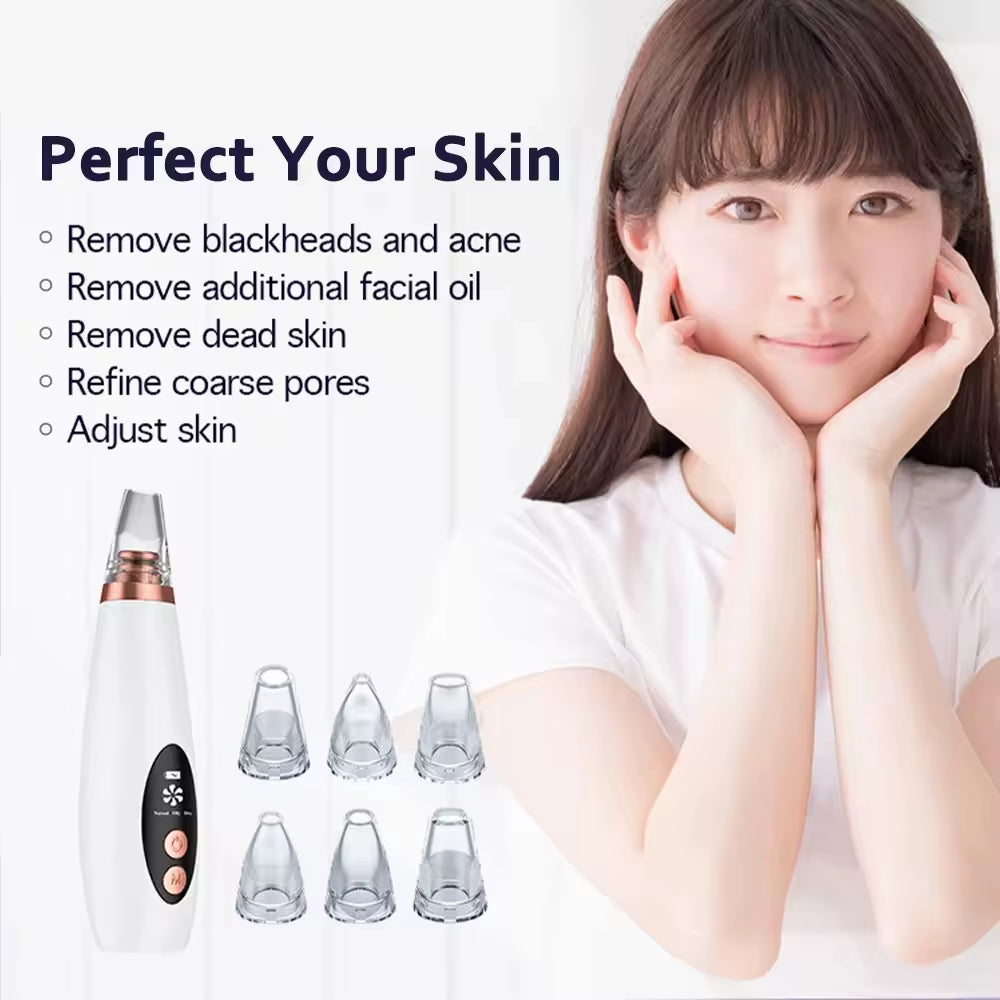 Professional Facial Blackhead Removar,Electric Pimple Acne Vacuum Pore Cleane Face Skin Care Tool Personal SPA Beauty Instrument